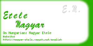 etele magyar business card